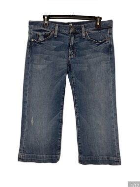 7FAM | Cropped Dojo Distressed Jeans | Size 32
